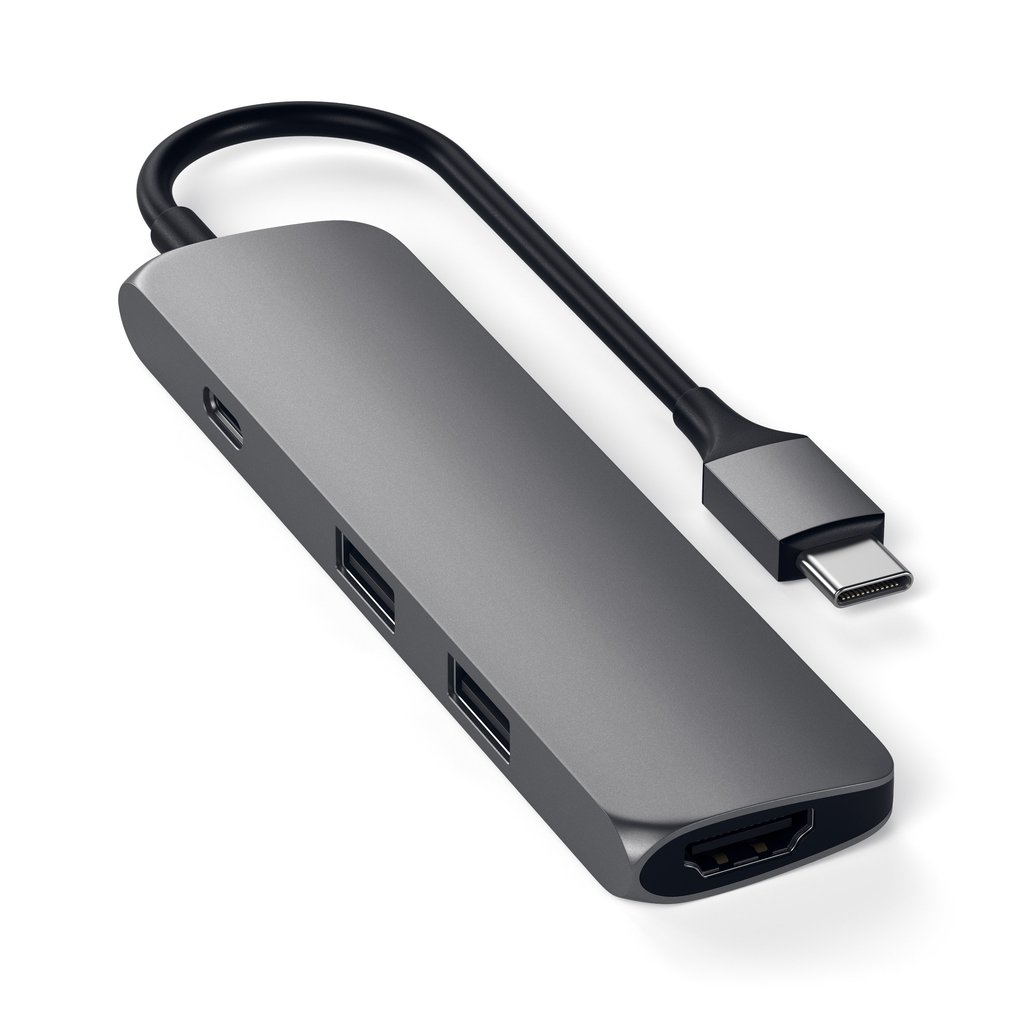 USB адаптер Satechi Slim Aluminum Type-C Multi-Port Adapter with Type-C Charging Port. Интерфейс USB